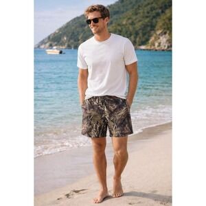 Mossy Oak Board Shorts Mens 30 Brown Camouflage Gorpcore Outdoors Utility